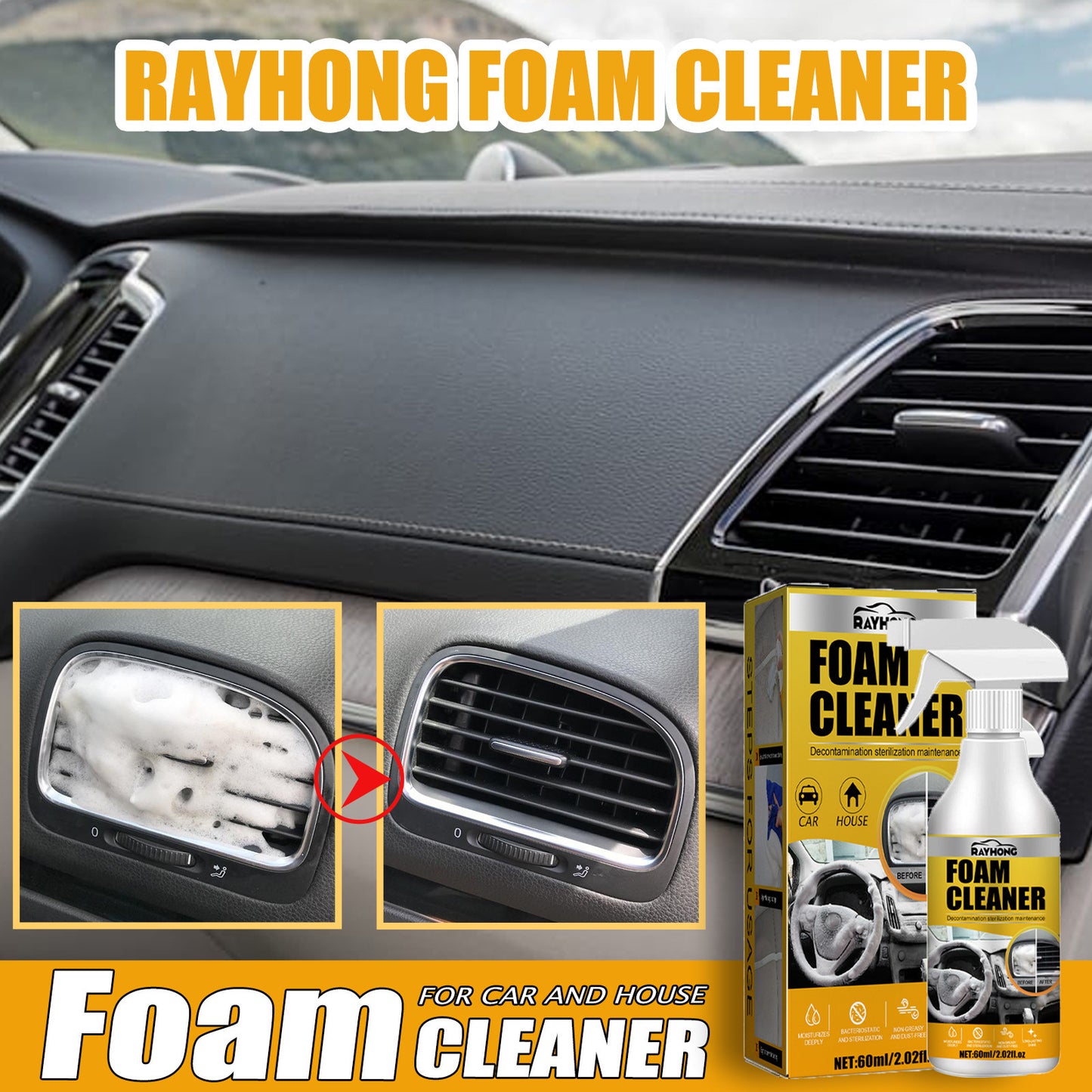 Rayhong™ Car Foam Cleaner